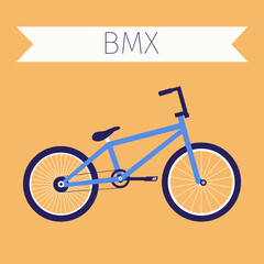 BMX bike in flat style. Sport bicycle concept