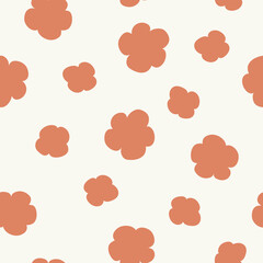 Cute and Simple Pink Flowers Seamless Repeat Design