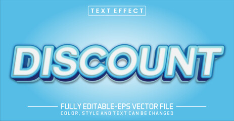 Discount text style effect editable