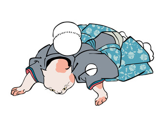 浮世絵　猫の擬人化　その19
