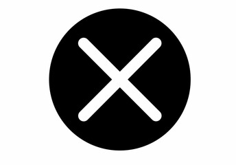 multiplication button sign isolated on white background