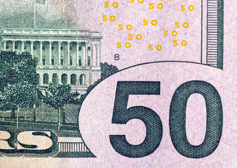 details of cash American fifty dollars