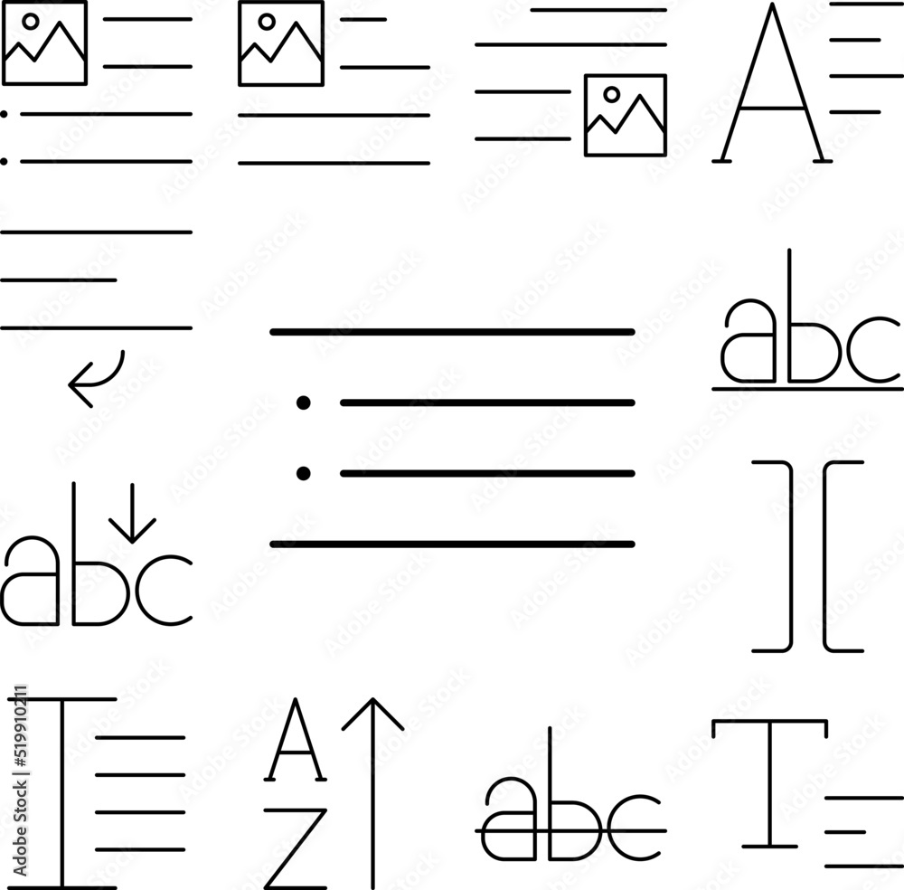 Poster format, indent, list icon in a collection with other items