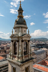 Top view of the city of Budapest, Hungary.