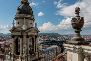 Top view of the city of Budapest, Hungary.