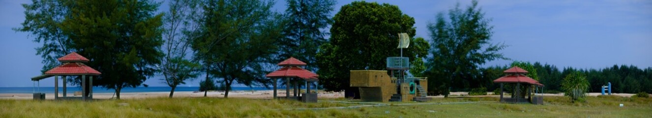 Playground scenery at night in Cherok Paloh, Pekan, Pahang, Malaysia