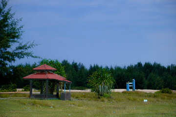 Playground scenery at night in Cherok Paloh, Pekan, Pahang, Malaysia