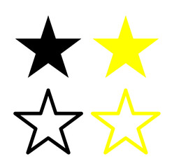 Set of rating review stars icon vector