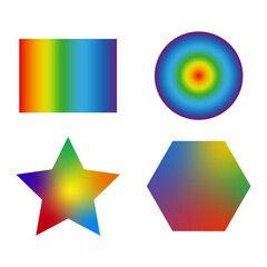 multi-colored geometric figures. Vector illustration. stock image.