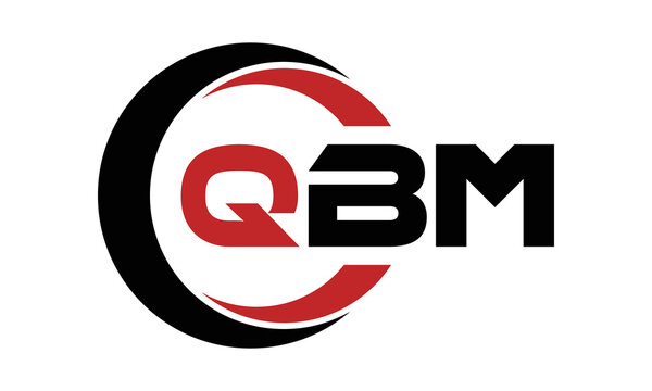 QBM swoosh three letter logo design vector template | monogram logo | abstract logo | wordmark logo | letter mark logo | business logo | brand logo | flat logo | minimalist logo | text | word | symbol