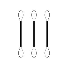 Cotton swab icon design isolated on white background. vector illustration