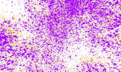 white background with purple yellow brush