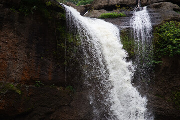 beautiful waterfall in nature, refreshing