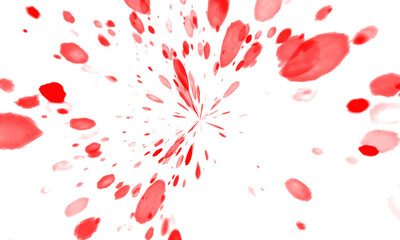 Fototapeta na wymiar white background with red water brush