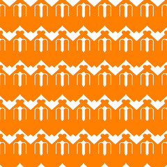 Obraz premium Abstract geometric pattern of orange color for wallpapers, fabric, background. Repeated design vector