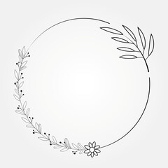 botanical frame wreath vector design