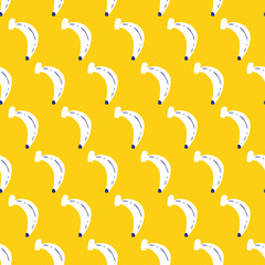 Ripe Yellow Banana Fruit Cute Vector Art Seamless Pattern