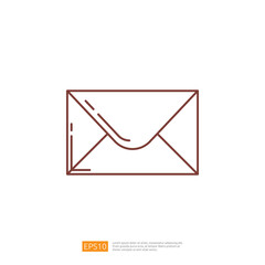 Paper Envelope Vector Line Icon