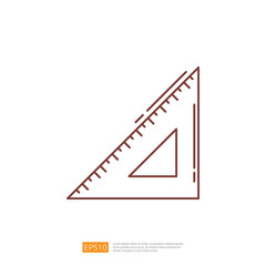 Elbow Ruler Stationery Line Icon