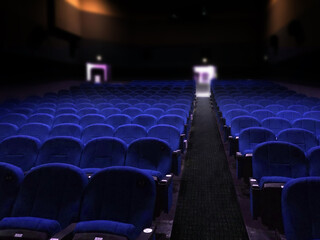 Naklejka premium 上映前の映画館