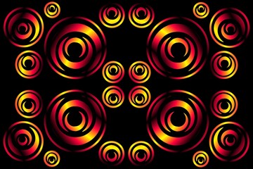 Colourful circular circle  caleidoscope gradient  art pattern of indonesian traditional tenun batik ethnic dayak ornament for wallpaper ads background 