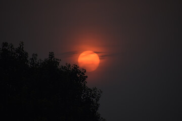 sunset in the mountains