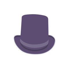 Magician Hat Flat Illustration. Clean Icon Design Element on Isolated White Background