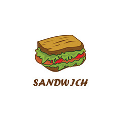 Sandwich Shop Logo Template street  food bakery shop bread 