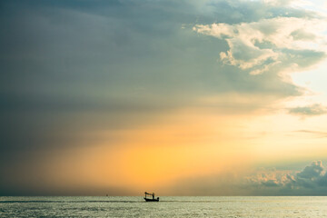 Sunrise at the sea of Hua Hin, Prachuap Khiri Khan, Thailand.