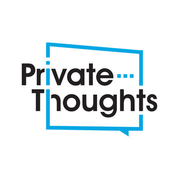 private thoughts logo vector image