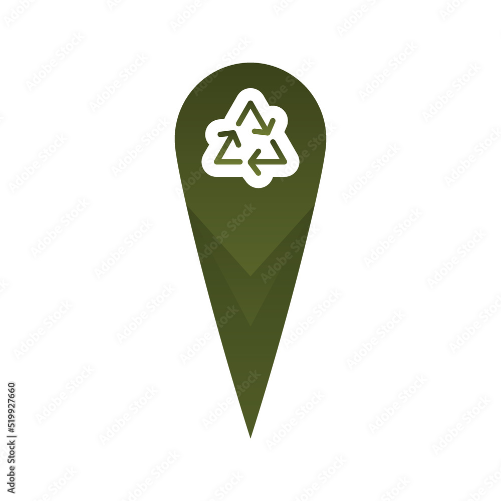 Poster recycle location logo gradient design template icon element
