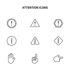 シンプルアイコンセット｜注意・注目・ポイント・警告・エラー｜mayucolor07