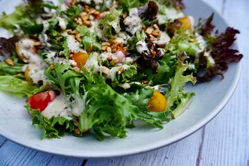 salad with cheese and olives
