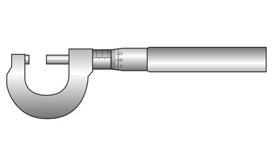 micrometer caliper precision gauge vector illustration