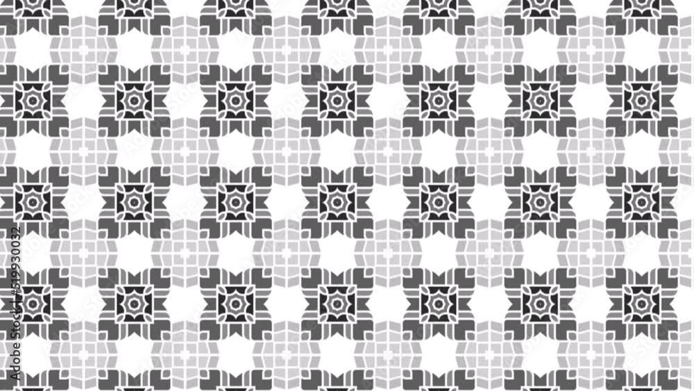 Poster a 3d rendering of the beautiful seamless tile pattern background texture animation scrolling right.