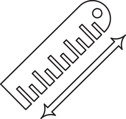 ruler icon in trendy flat style, measuring icon.eps