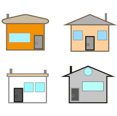 House on a white background. Vector illustration. stock image.