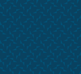 blue repetitive background with triangles. simple geometric shapes. vector seamless pattern. fabric swatch. wrapping paper. continuous print. design template for linen, apparel, textile, home decor