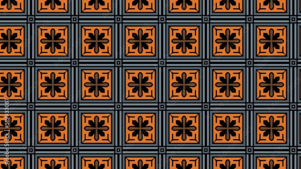 Poster beautiful abstract background animation with colorful seamless patterns slide.