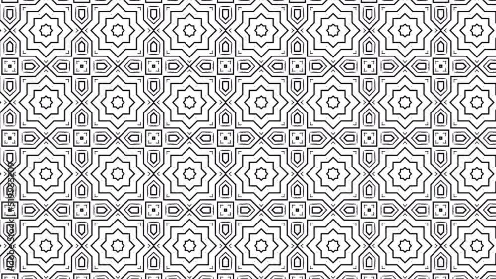 Poster a 3d rendering of the beautiful seamless tile pattern background
