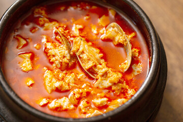 Soft Tofu Stew , Korean food