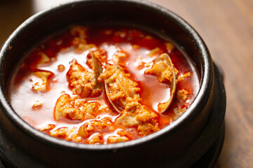 Soft Tofu Stew , Korean food