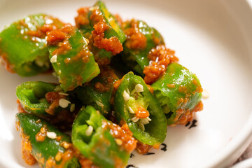 soybean paste seasoning pepper,Korean side dish