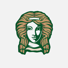 beauty classic and vintage woman face vector