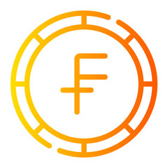 swiss franc gradient icon
