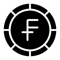 swiss franc glyph icon