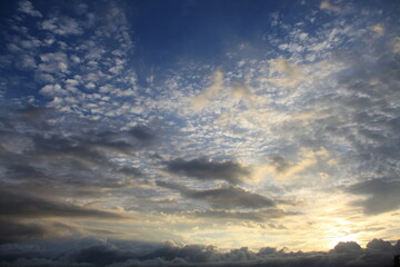 Fototapeta na wymiar Sunset in the sky