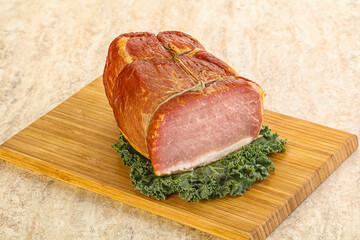 Delicous pork cured meat isolated