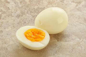 Boiled chicken egg for breakfast