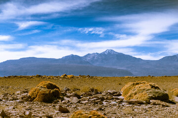 landscape of the Andes Mountains